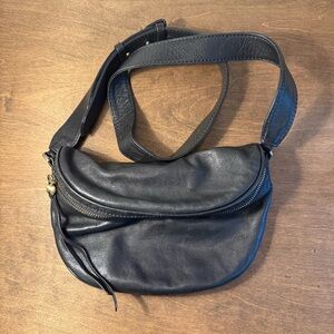 HOBO Black Leather JUNO Belt Bag